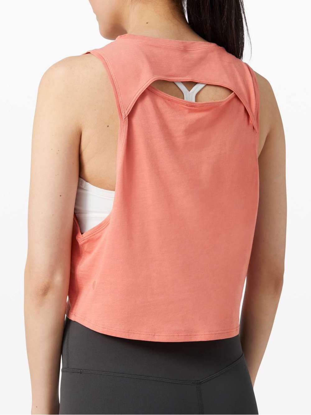 Lululemon Cut Back Crop Tank Top Size 8